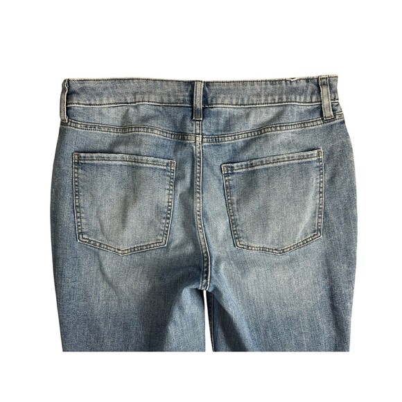 Chico's Boyfriend Ankle Jeans  Size 8r (1) Light Wash Stretch Denim  Boho Casual - Picture 5 of 13